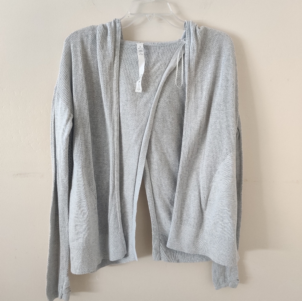 Lululemon Rib Knit Sweater/Cardigan Grey